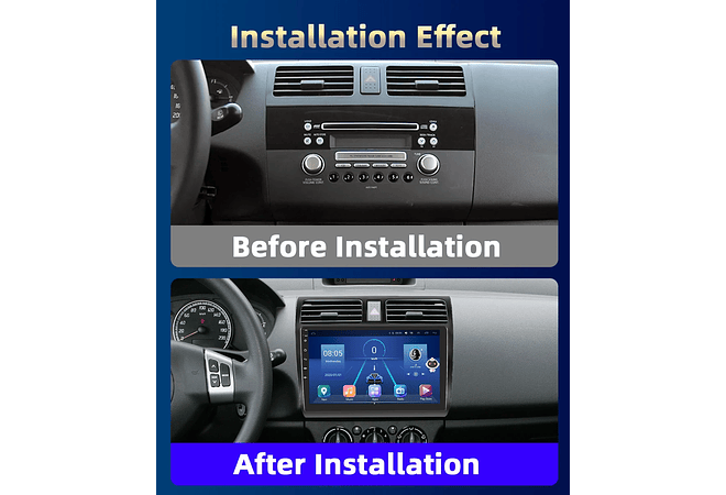 RD205 Android suzuki swift 2005-2010 1GB a 8GB RAM e 16GB a 128GB ROM com ou sem Carplay