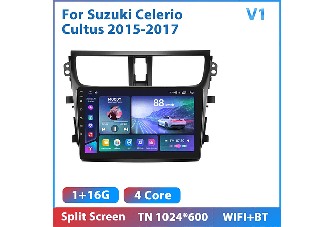 RD207 Android suzuki celerio cultus 2015-2017 1GB a 8GB RAM e 16GB a 128GB ROM com ou sem Carplay