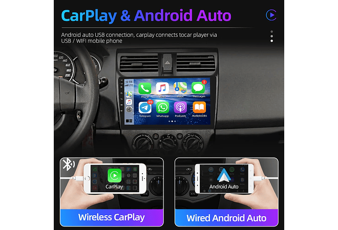 RD207 Android suzuki celerio cultus 2015-2017 1GB a 8GB RAM e 16GB a 128GB ROM com ou sem Carplay