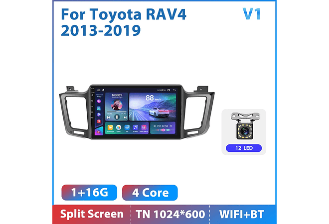 RD208 Android toyota rav4 2013-2019 1GB a 8GB RAM e 16GB a 128GB ROM com ou sem Carplay