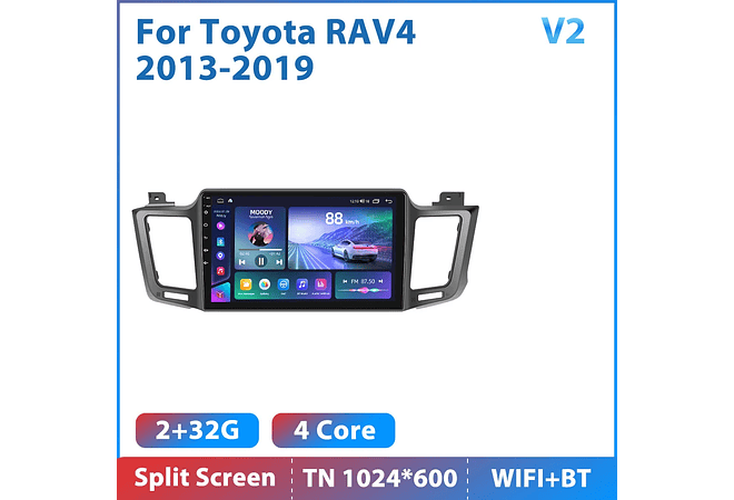 RD208 Android toyota rav4 2013-2019 1GB a 8GB RAM e 16GB a 128GB ROM com ou sem Carplay