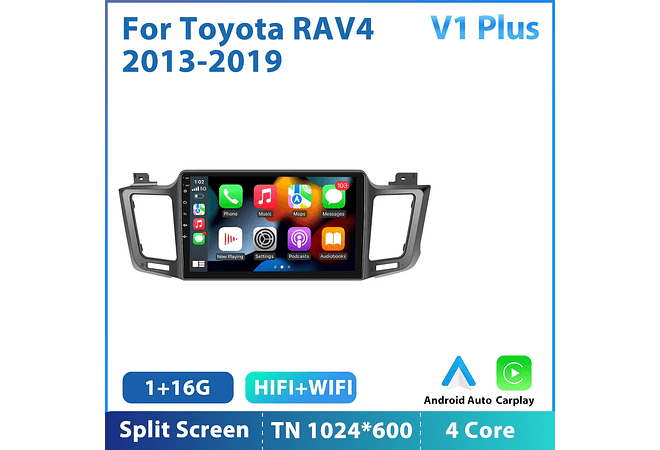 RD208 Android toyota rav4 2013-2019 1GB a 8GB RAM e 16GB a 128GB ROM com ou sem Carplay
