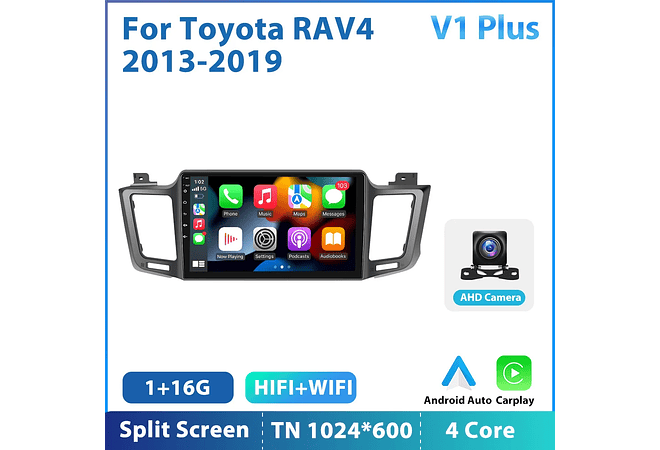 RD208 Android toyota rav4 2013-2019 1GB a 8GB RAM e 16GB a 128GB ROM com ou sem Carplay
