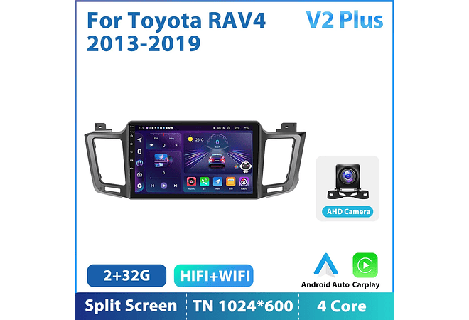 RD208 Android toyota rav4 2013-2019 1GB a 8GB RAM e 16GB a 128GB ROM com ou sem Carplay