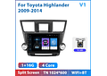 RD209 Android toyota highlander 2009-2014 1GB a 8GB RAM e 16GB a 128GB ROM com ou sem Carplay
