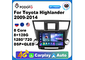 RD209 Android toyota highlander 2009-2014 1GB a 8GB RAM e 16GB a 128GB ROM com ou sem Carplay