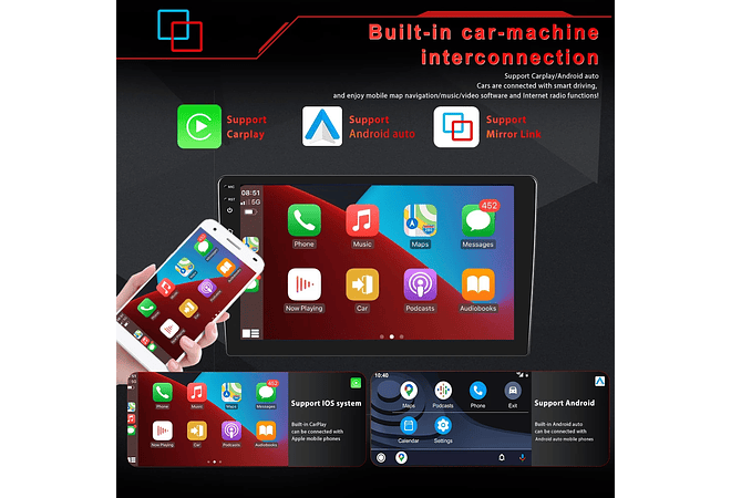 RD211 Android toyota land cruiser prado 120 2004-2009 1GB a 8GB RAM e 16GB a 128GB ROM com ou sem Carplay