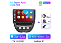 RD212 Android toyota aygo 2004-2014 1GB a 8GB RAM e 16GB a 128GB ROM com ou sem Carplay