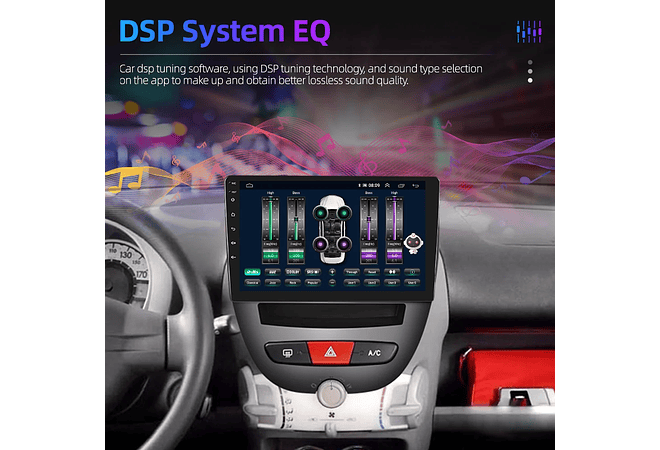 RD212 Android toyota aygo 2004-2014 1GB a 8GB RAM e 16GB a 128GB ROM com ou sem Carplay