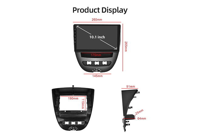 RD212 Android toyota aygo 2004-2014 1GB a 8GB RAM e 16GB a 128GB ROM com ou sem Carplay