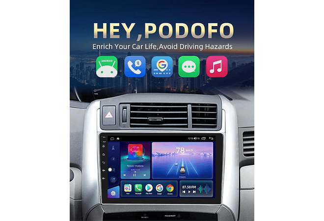 RD213 Android toyota Verso EZ Z 2010-2015 1GB a 8GB RAM e 16GB a 128GB ROM com ou sem Carplay