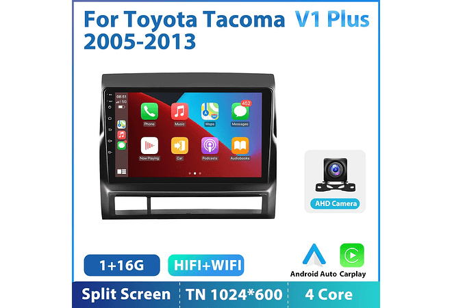 RD214 Android toyota tacoma 2005-2013 1GB a 8GB RAM e 16GB a 128GB ROM com ou sem CarplayGB a 8GB RAM e 16GB a 128GB ROM com ou sem Carplay