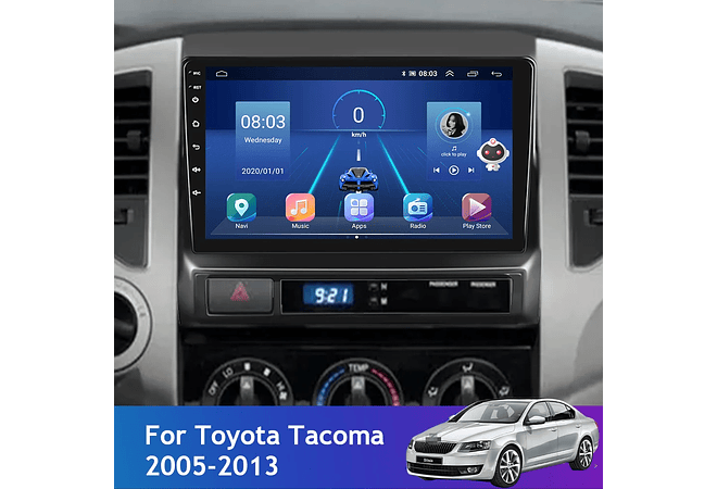 RD214 Android toyota tacoma 2005-2013 1GB a 8GB RAM e 16GB a 128GB ROM com ou sem CarplayGB a 8GB RAM e 16GB a 128GB ROM com ou sem Carplay