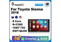RD215 Android toyota sienna 2018 1GB a 8GB RAM e 16GB a 128GB ROM com ou sem Carplay