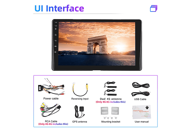 RD215 Android toyota sienna 2018 1GB a 8GB RAM e 16GB a 128GB ROM com ou sem Carplay