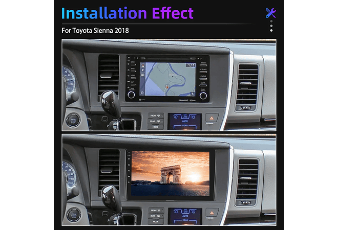 RD215 Android toyota sienna 2018 1GB a 8GB RAM e 16GB a 128GB ROM com ou sem Carplay
