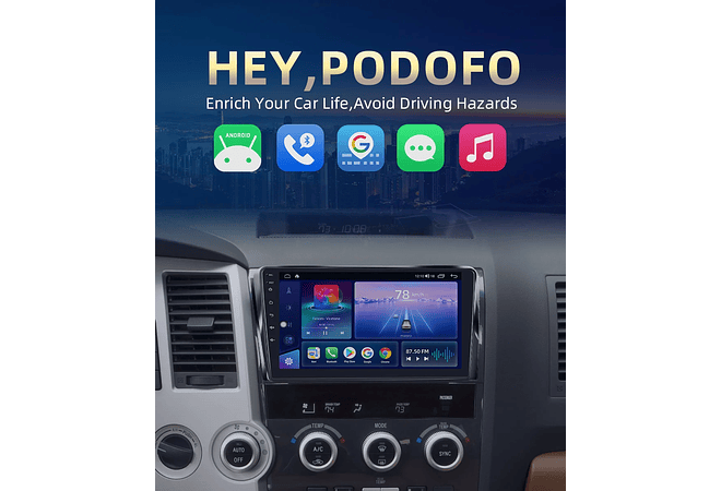 RD216 Android toyota sequoia 2008-2019 1GB a 8GB RAM e 16GB a 128GB ROM com ou sem Carplay