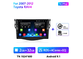 RD217 Android toyota rav4 2007-2011 1GB a 8GB RAM e 16GB a 128GB ROM com ou sem Carplay