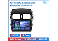 RD219 Android toyota corolla tuyere 2009-2013 1GB a 8GB RAM e 16GB a 128GB ROM com ou sem Carplay