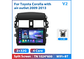 RD219 Android toyota corolla tuyere 2009-2013 1GB a 8GB RAM e 16GB a 128GB ROM com ou sem Carplay