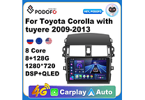 RD219 Android toyota corolla tuyere 2009-2013 1GB a 8GB RAM e 16GB a 128GB ROM com ou sem Carplay
