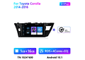 RD221 Android toyota corolla 2014-2016 1GB a 8GB RAM e 16GB a 128GB ROM com ou sem Carplay