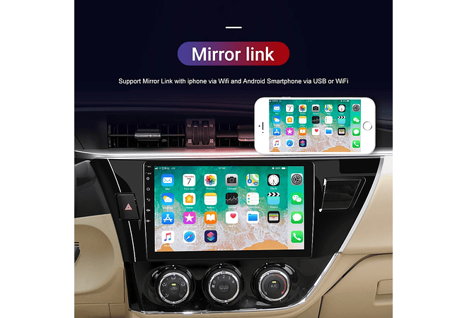 RD221 Android toyota corolla 2014-2016 1GB a 8GB RAM e 16GB a 128GB ROM com ou sem Carplay