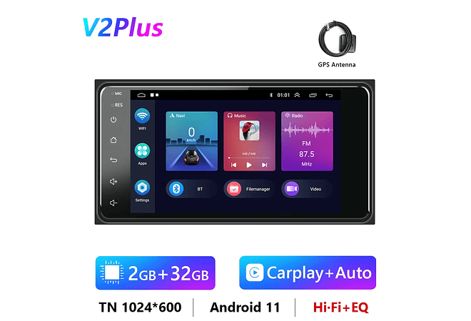 RD223 Android toyota coroa camry hiace previa corolla 1GB a 8GB RAM e 16GB a 128GB ROM com ou sem Carplayolla 1GB a 8GB RAM e 16GB a 128GB ROM com ou sem Carplay