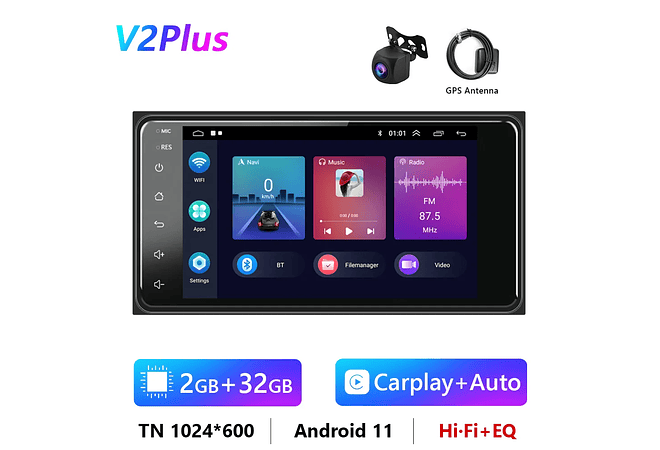 RD223 Android toyota coroa camry hiace previa corolla 1GB a 8GB RAM e 16GB a 128GB ROM com ou sem Carplayolla 1GB a 8GB RAM e 16GB a 128GB ROM com ou sem Carplay