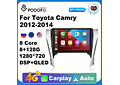 RD224 Android toyota camry 2012-2014 1GB a 8GB RAM e 16GB a 128GB ROM com ou sem Carplay
