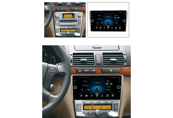 RD226 Android Toyoya avensis 2002-2008 1GB a 8GB RAM e 16GB a 128GB ROM com ou sem Carplay