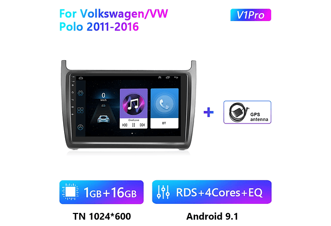 RD227 Android volkswagen Polo 2011-2016 1GB a 8GB RAM e 16GB a 128GB ROM com ou sem Carplaya 8GB RAM e 16GB a 128GB ROM com ou sem Carplay