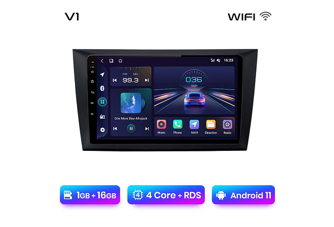 RD229 Android Volkswagen golf 6 2002-2013 1GB a 8GB RAM e 16GB a 128GB ROM com ou sem Carplay