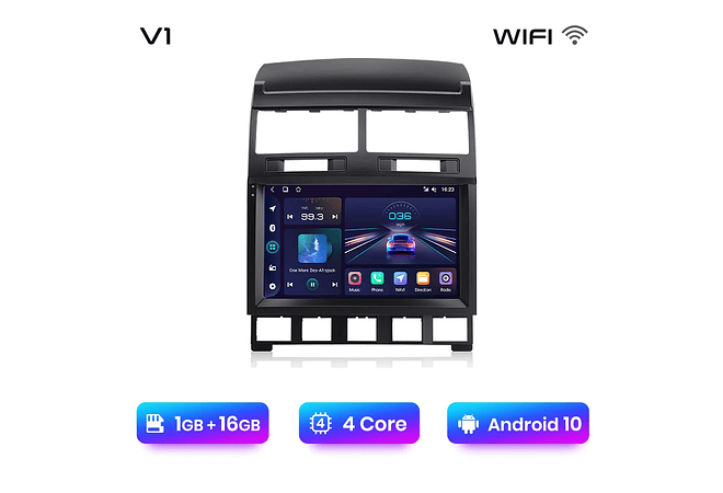 RD230 Android Volkswagen touareg 2002-2010 1GB a 8GB RAM e 16GB a 128GB ROM com ou sem Carplay