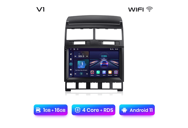 RD230 Android Volkswagen touareg 2002-2010 1GB a 8GB RAM e 16GB a 128GB ROM com ou sem Carplay