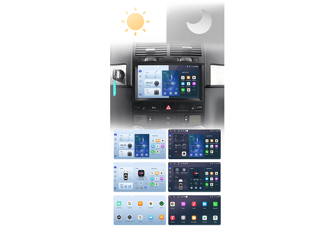 RD230 Android Volkswagen touareg 2002-2010 1GB a 8GB RAM e 16GB a 128GB ROM com ou sem Carplay