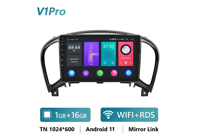 RD233 Android Nissan juke yf15 2010-2014 1GB a 8GB RAM e 16GB a 128GB ROM com ou sem Carplay1GB a 8GB RAM e 16GB a 128GB ROM com ou sem Carplay