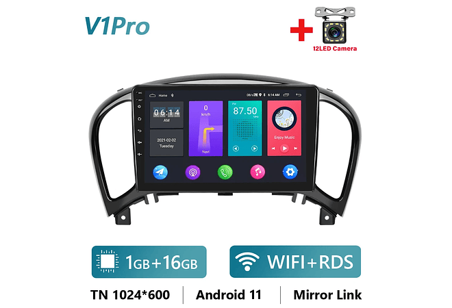 RD233 Android Nissan juke yf15 2010-2014 1GB a 8GB RAM e 16GB a 128GB ROM com ou sem Carplay1GB a 8GB RAM e 16GB a 128GB ROM com ou sem Carplay