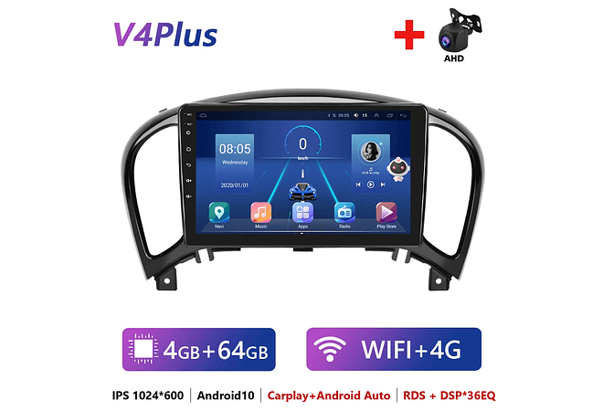 RD233 Android Nissan juke yf15 2010-2014 1GB a 8GB RAM e 16GB a 128GB ROM com ou sem Carplay1GB a 8GB RAM e 16GB a 128GB ROM com ou sem Carplay