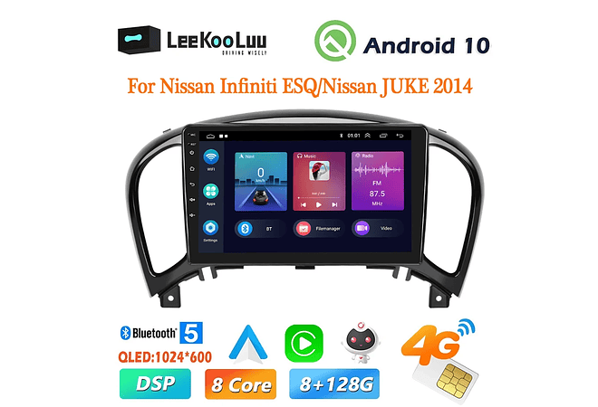 RD233 Android Nissan juke yf15 2010-2014 1GB a 8GB RAM e 16GB a 128GB ROM com ou sem Carplay1GB a 8GB RAM e 16GB a 128GB ROM com ou sem Carplay