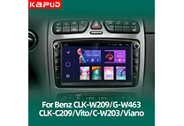 RD235 android Mercedes w209 w203 w170 c208 w208 w168 w463 vito viano w639 vaneo 2000-2005 1GB a 8GB RAM e 16GB a 128GB ROM com ou sem Carplay