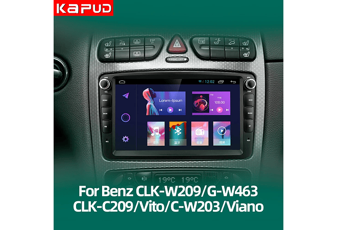 RD235 android Mercedes w209 w203 w170 c208 w208 w168 w463 vito viano w639 vaneo 2000-2005 1GB a 8GB RAM e 16GB a 128GB ROM com ou sem Carplay