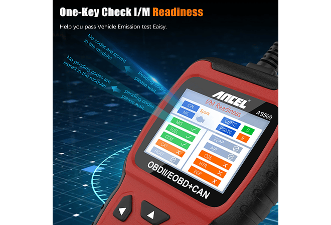 IMP0008 Ancel AS500 OBD2 Ferramenta de diagnóstico OBD 2 do motor do carro