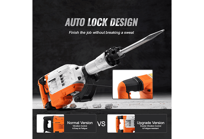  IMP0011 - Martelo Elétrico de Demolição 60J, 1700W - VEVOR