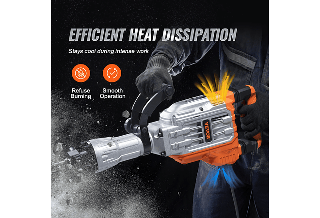  IMP0011 - Martelo Elétrico de Demolição 60J, 1700W - VEVOR