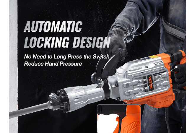  IMP0011 - Martelo Elétrico de Demolição 60J, 1700W - VEVOR