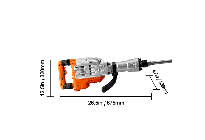 IMP0011 - Martelo Elétrico de Demolição 60J, 1700W - VEVOR