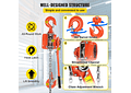 IMP0014- Alavanca manual de corrente com gancho 5 pés Cadeia e 6,600 lbs Rolamento e Liga Aço