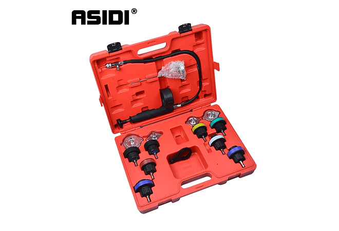 IMP0015- Testador de pressão de radiador, esfriamento mestre com kits de purga e recarga