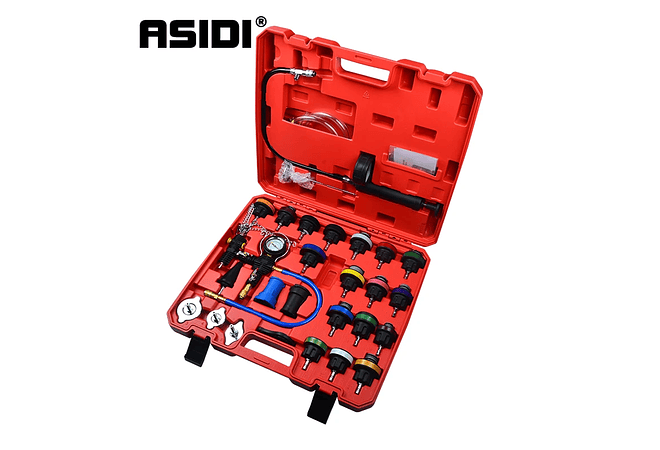IMP0015- Testador de pressão de radiador, esfriamento mestre com kits de purga e recarga